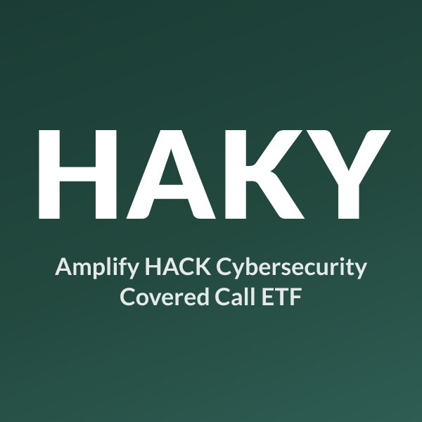 HAKY ETF ticker symbol, Amplify HACK Cybersecurity Covered Call ETF