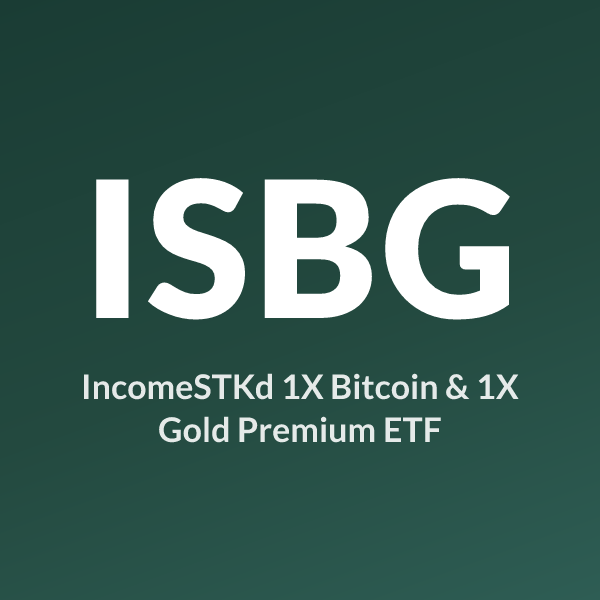 ISBG ETF ticker symbol, IncomeSTKd 1X Bitcoin & 1X Gold Premium ETF