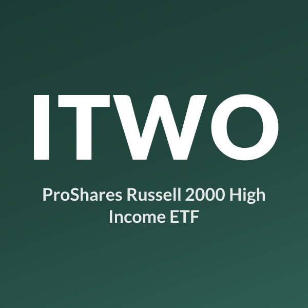 ITWO ETF ticker symbol, ProShares Russell 2000 High Income ETF