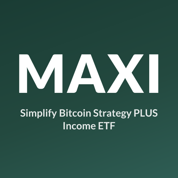 MAXI ETF ticker symbol, Simplify Bitcoin Strategy PLUS Income ETF