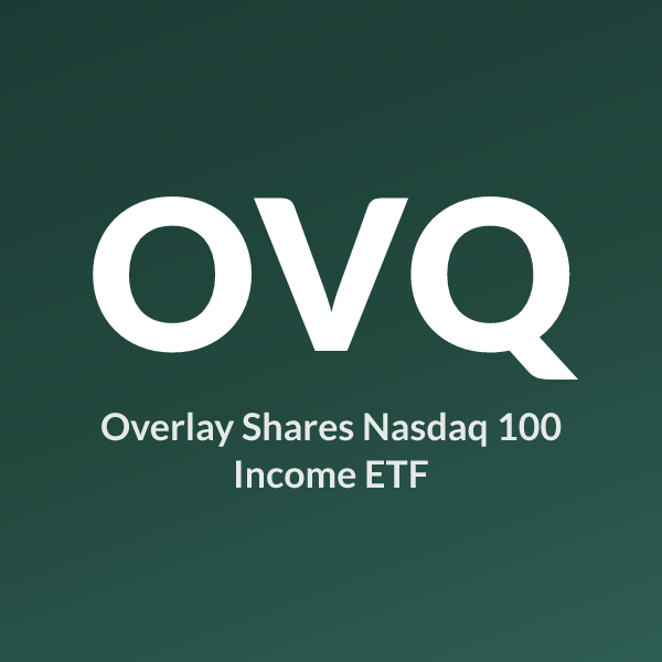 OVQ ETF logo and ticker symbol, Overlay Shares Nasdaq 100 Income ETF