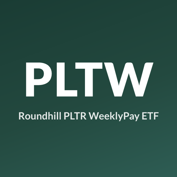 PLTW ETF ticker symbol, Roundhill PLTR WeeklyPay ETF