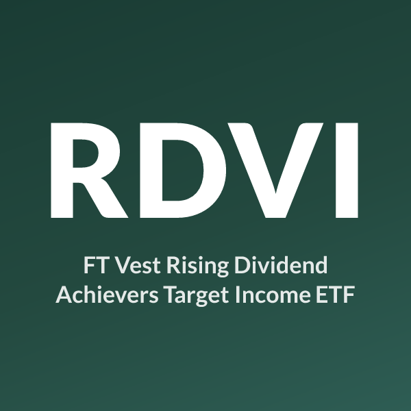 RDVI ETF logo and ticker symbol, FT Vest Rising Dividend Achievers Target Income ETF