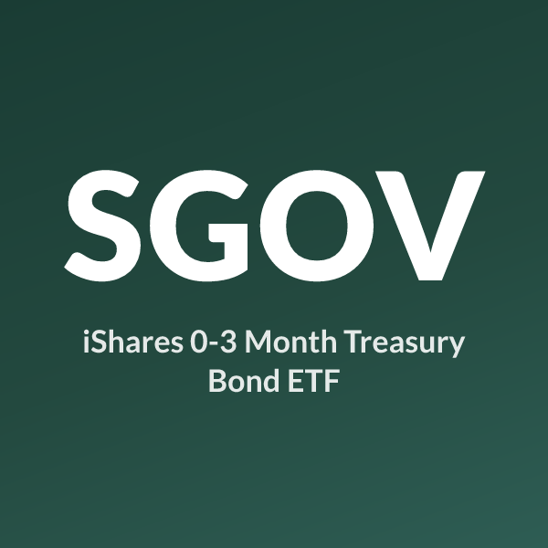 SGOV ETF logo and ticker symbol, iShares 0-3 Month Treasury Bond ETF