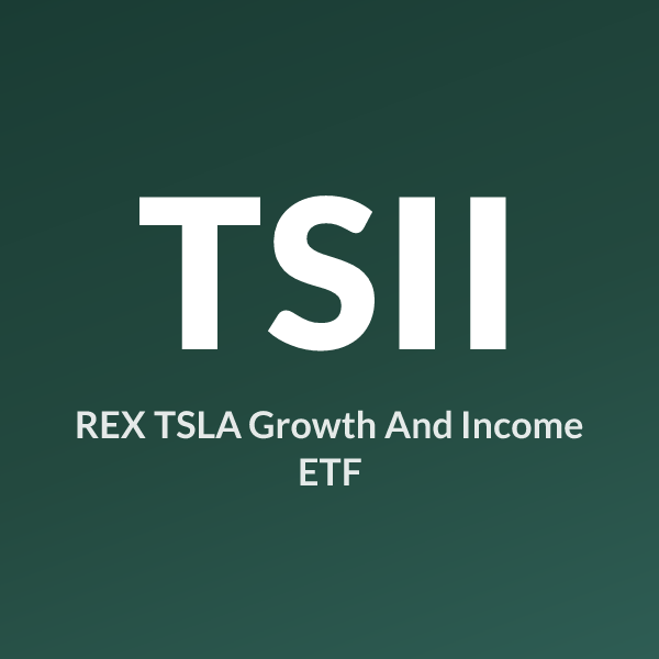 TSII ETF ticker symbol, REX TSLA Growth And Income ETF